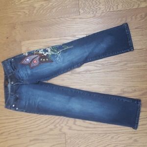 Sebo Paris Butterfly Boho Jeans sz 26 or 4 US